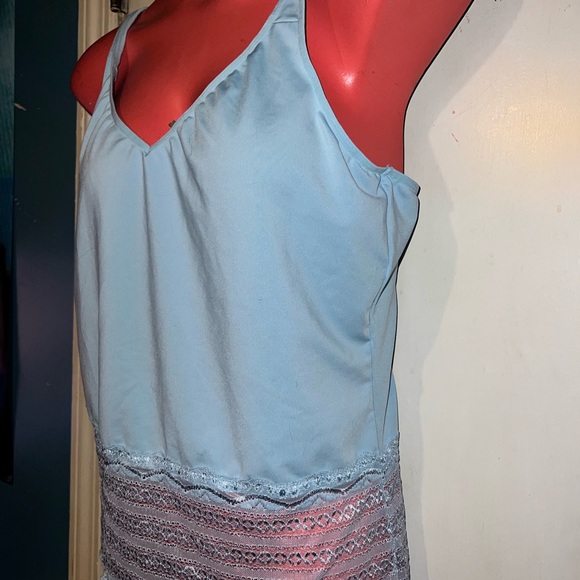 Baby Blue Cami. Baby Blue With Lace Camisole. Size 1X - Picture 4 of 5